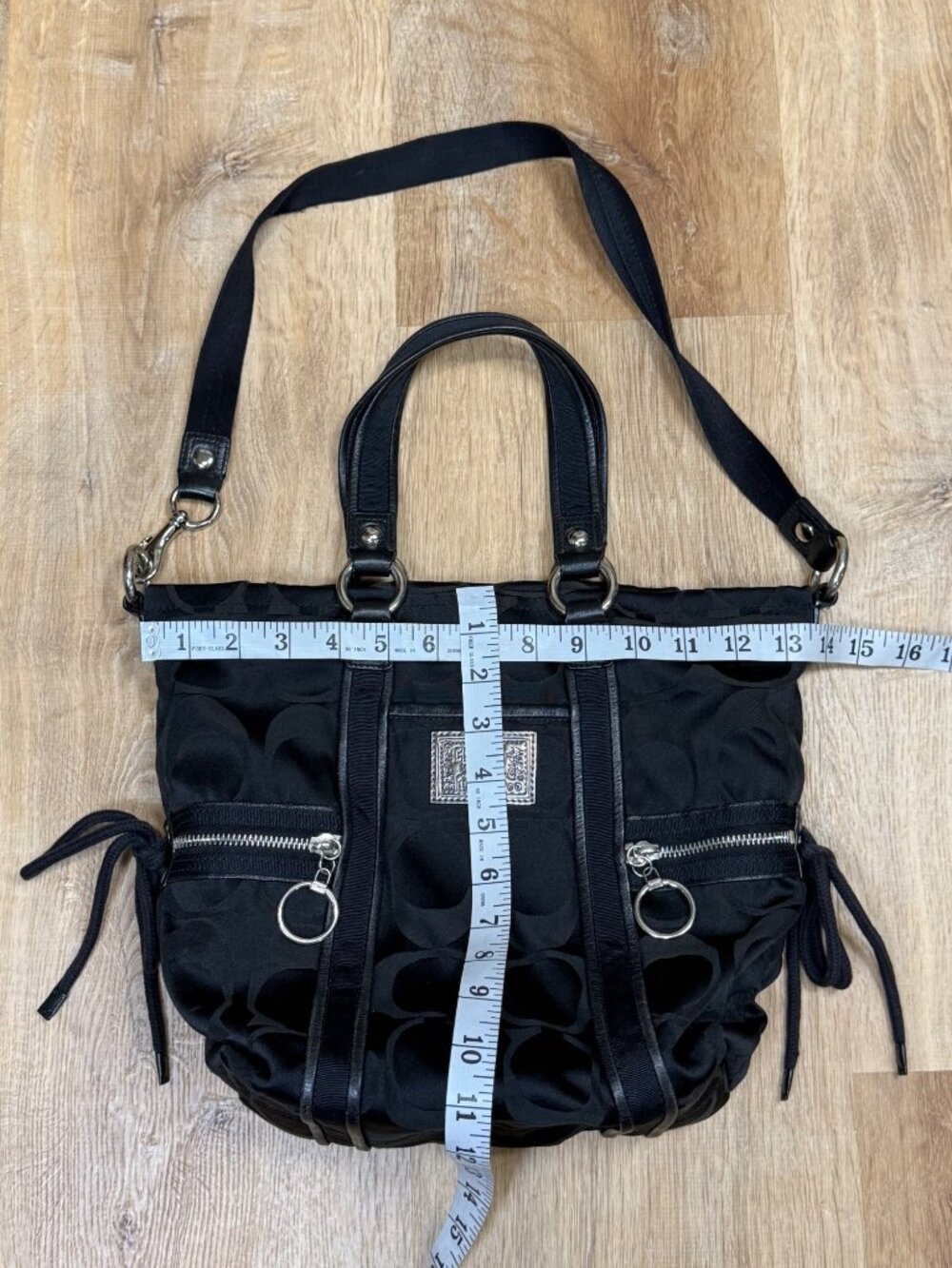 Y2K Coach Poppy Signature Sateen Spotlight Two Way Bag 13843 - Picture 8 of 12